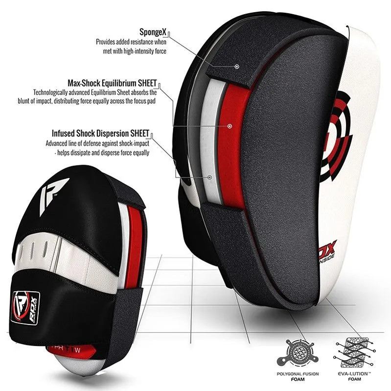 RDX T1 Curved Boxing Pads Black / White