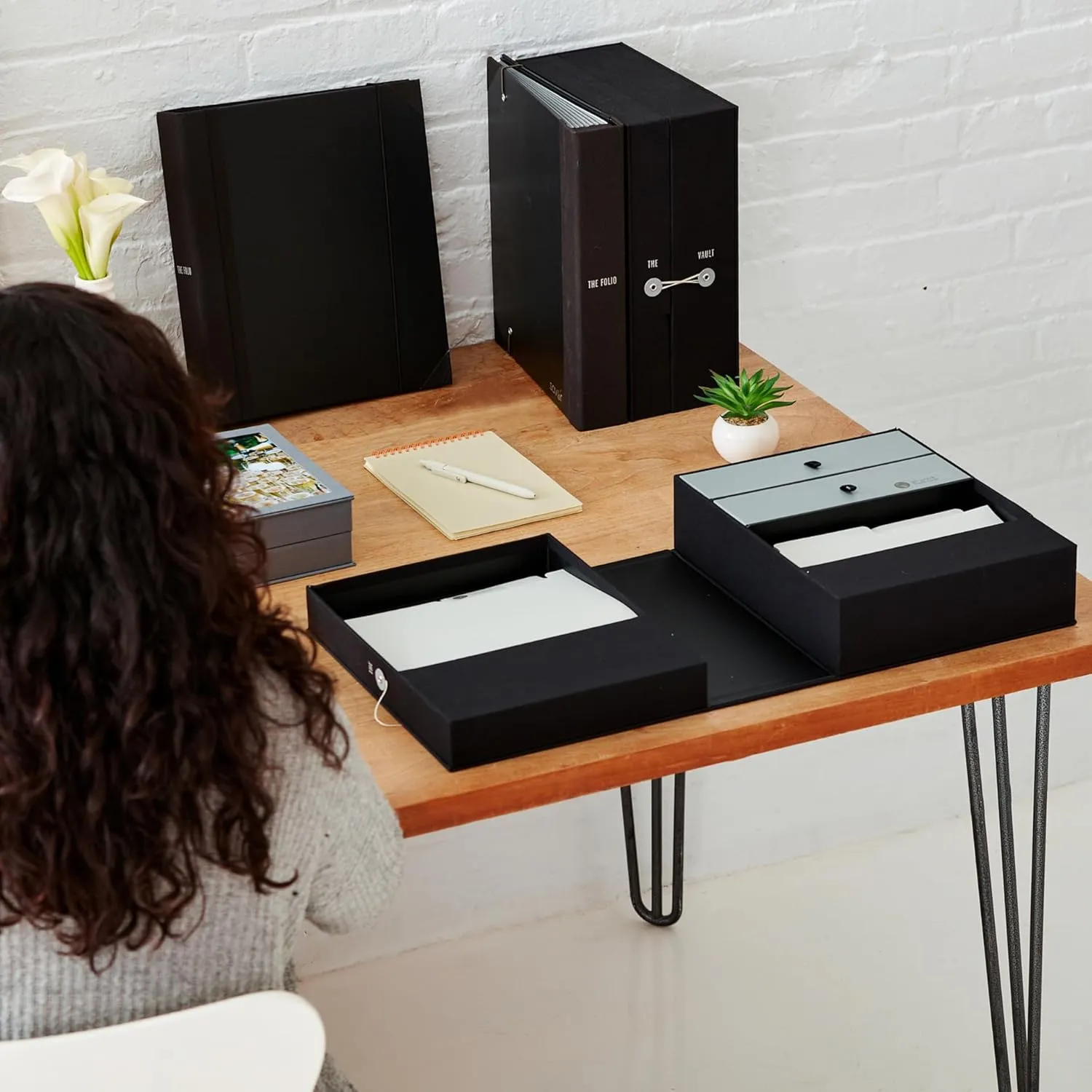 Savor | All-in-One Desk Organizer | Midnight Black  Keep Desk, Office, and Home Organized All-In-One Storage System for Important Files, Documents, Stationery, and Office Supplies