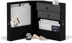 Savor | All-in-One Desk Organizer | Midnight Black  Keep Desk, Office, and Home Organized All-In-One Storage System for Important Files, Documents, Stationery, and Office Supplies