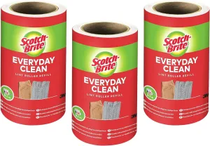 Scotch-Brite Pet Hair Pickup Lint Roller Refill 839RFS-70, 4.0 inch x 36.2 feet, 3 Refills, 210 Total Sheets