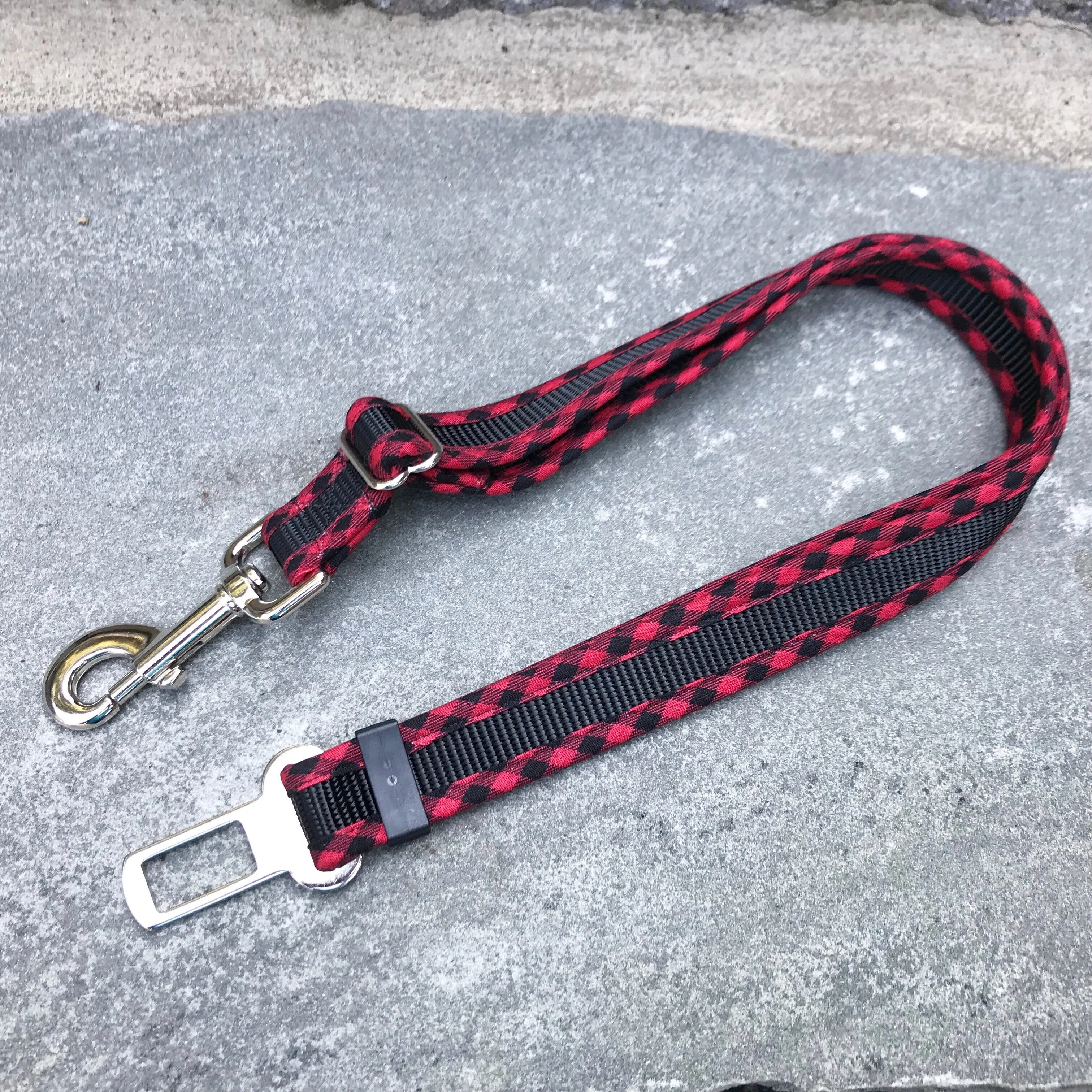 Seatbelt Leash Red Buff Check