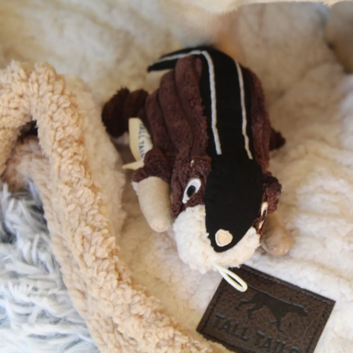 Tall Tails Dog Toy Plush Chipmunk Squeaker