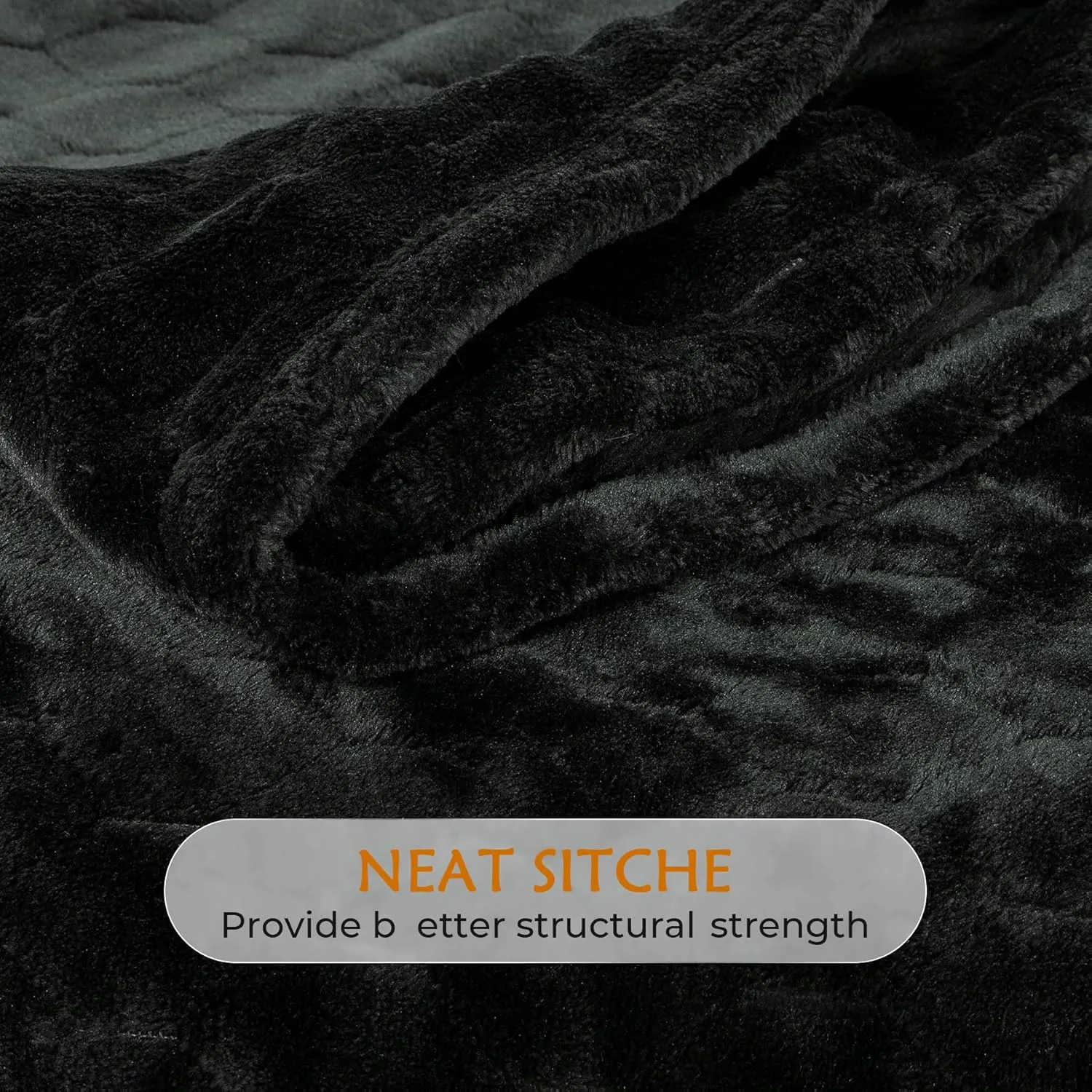 TOONOW Fleece Bed Blanket Queen Size 90x90 inches, Super Soft Fluffy Fuzzy Plush Blanket Geometric Pattern Cozy Microfiber Flannel Blankets for Couch, Bed, Sofa, Black