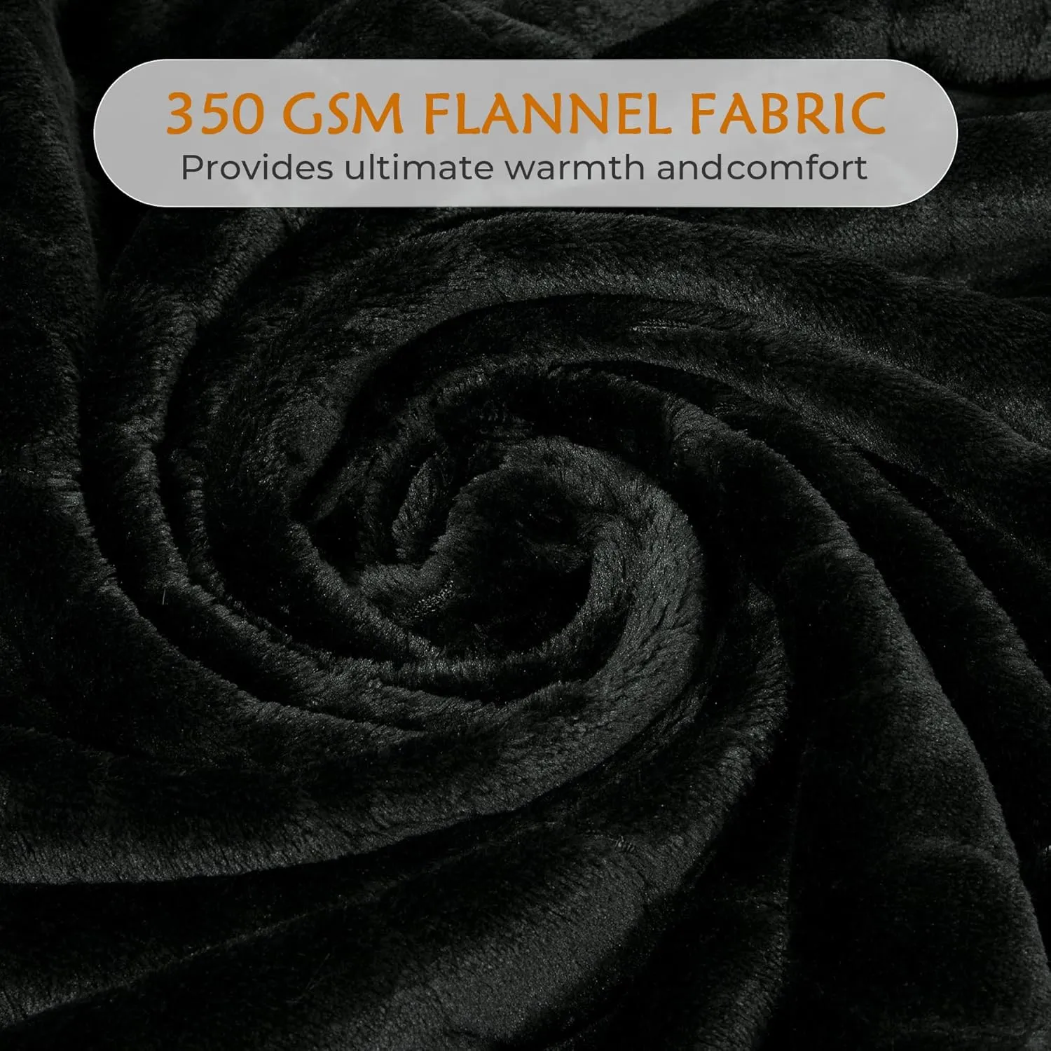TOONOW Fleece Bed Blanket Queen Size 90x90 inches, Super Soft Fluffy Fuzzy Plush Blanket Geometric Pattern Cozy Microfiber Flannel Blankets for Couch, Bed, Sofa, Black