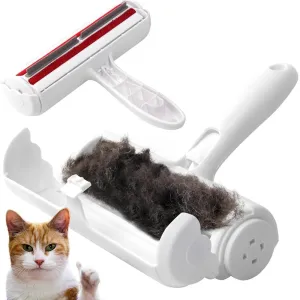 Upgrade Pet Hair Remover and Reusable Lint Roller - Cat and Dog Hair Remover for Furniture, Couch, Carpet, Clothing and Bedding - Portable, Multi-Surface