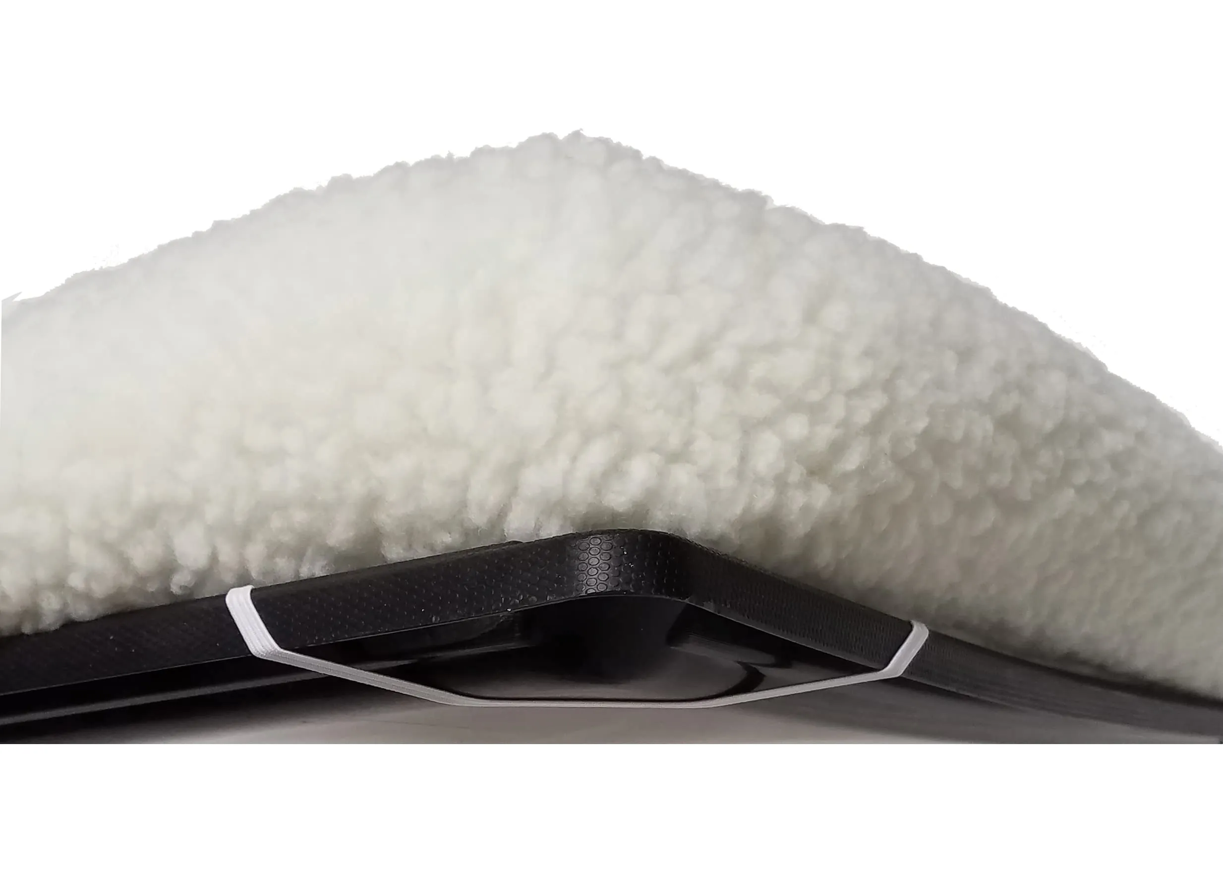 White Fleece 24-Inch Dog Bed with Bolster Cushion