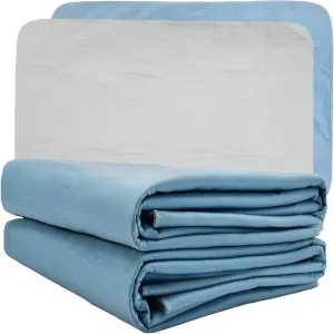 XL Washable Reusable Underpads 36"x54" Waterproof Absorbent Incontinence Bed Pad [2 Pack] Large Underpad with Heavy 4-Layer Protection for Beds Sofa and Mattress - Pads for Adults Seniors Kids & Pets